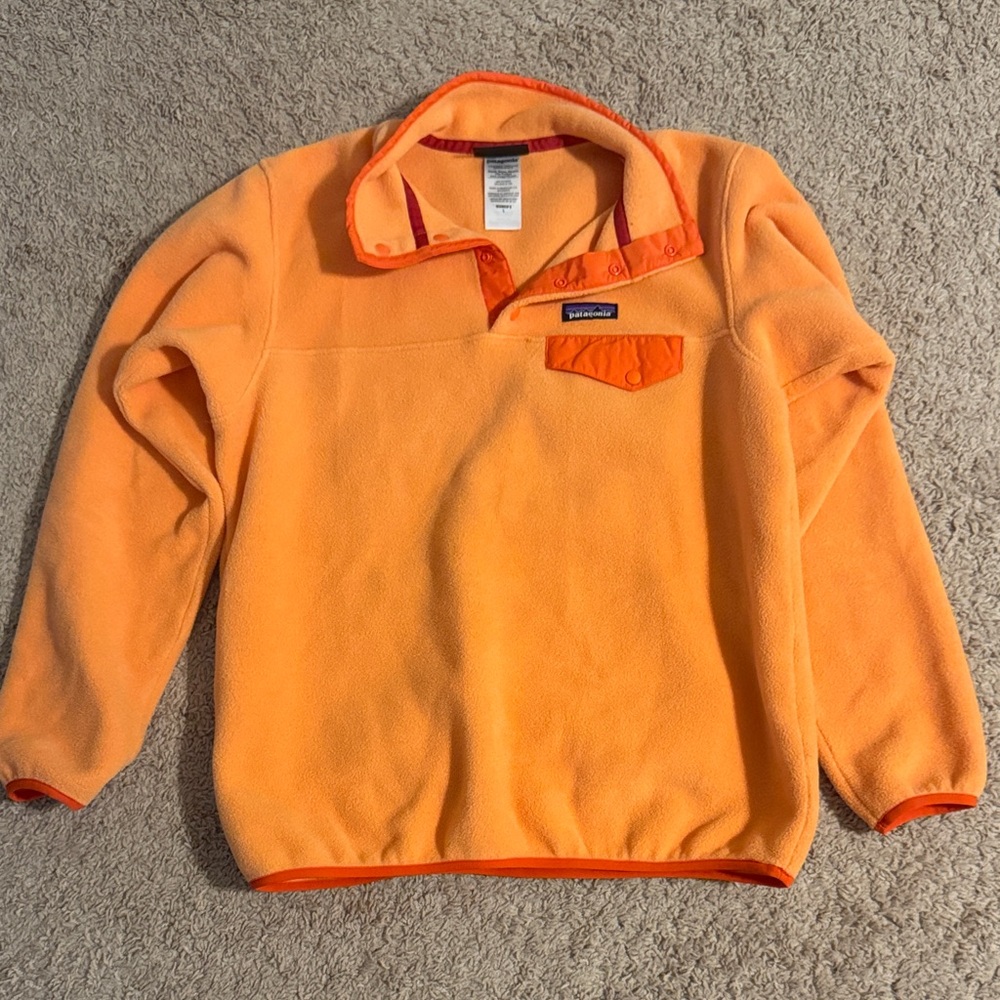 Patagonia Women’s Bright Orange Crewneck Sweater